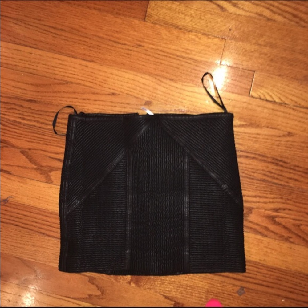 Free People Leather Mini Skirt